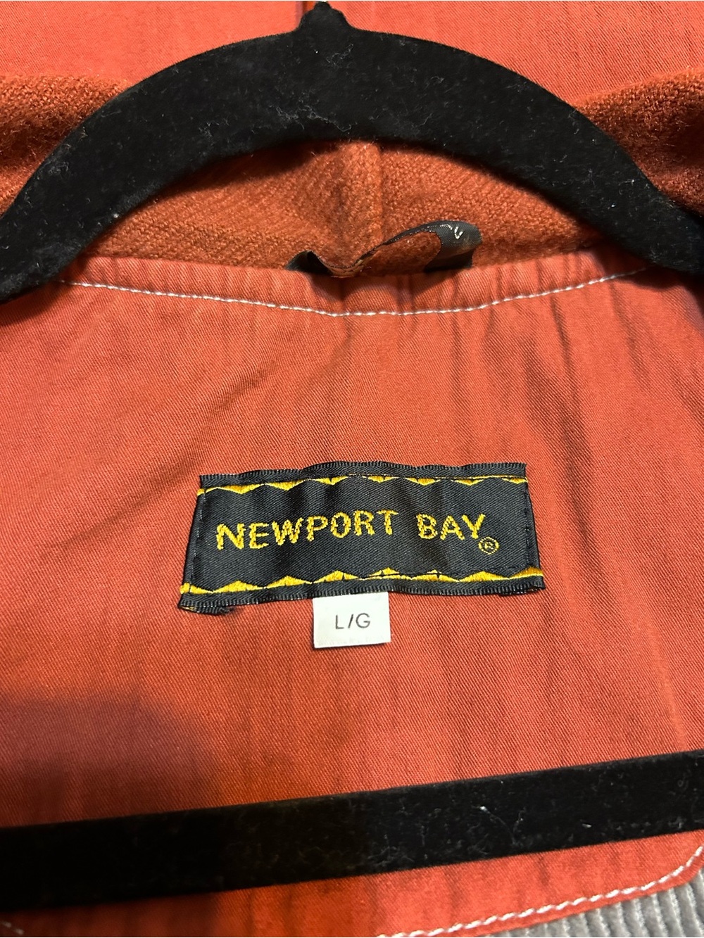 Newport Bay Men's Rust Orange Hooded Utility Vest Large - Picture 6 of 8